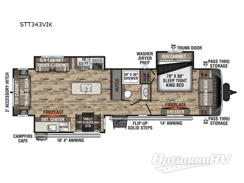 2023 Venture SportTrek Touring Edition STT343VIK Floorplan Photo