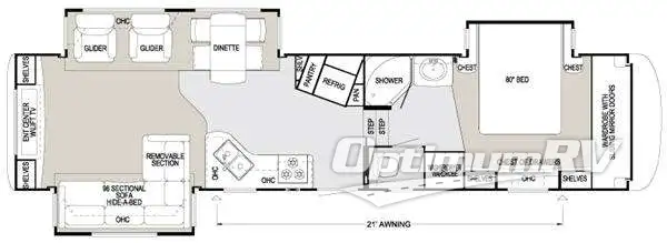 2012 Newmar Kountry Star 37LSRE Floorplan Photo
