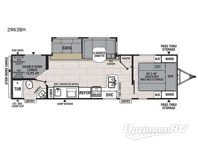 2021 Coachmen Spirit Ultra Lite 2963BH Floorplan Photo