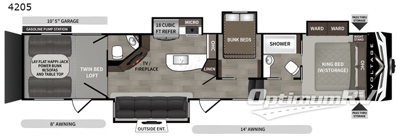 2020 Dutchmen Voltage V4205 Floorplan Photo