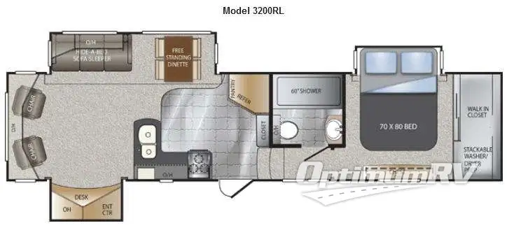2012 Keystone alpine 3200RL Floorplan Photo