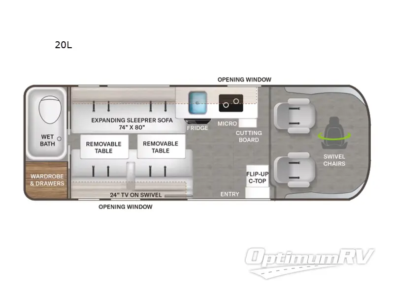 2022 Thor Tellaro 20L Floorplan Photo
