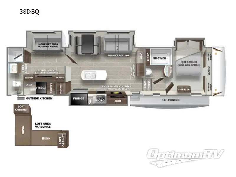 2021 Forest River Sabre 38DBQ Floorplan Photo