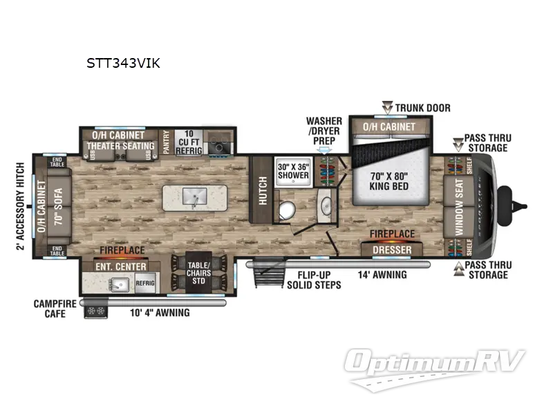 2021 Venture SportTrek Touring Edition STT343VIK Floorplan Photo