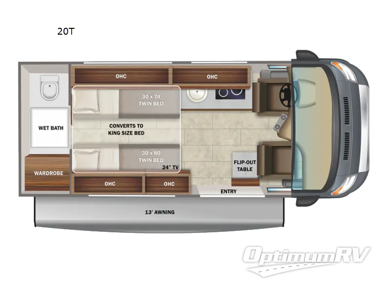 2022 Jayco Swift 20T RV Floorplan Photo