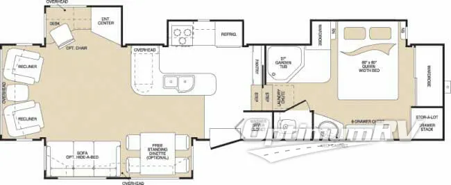 2008 Keystone Montana 3400 RL Floorplan Photo