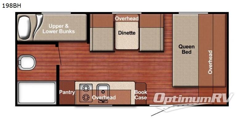 2018 Gulf Stream Ameri-Lite Super Lite 198 BH Floorplan Photo