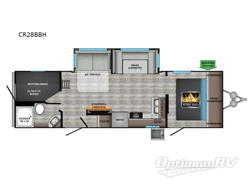2021 CrossRoads Cruiser Aire CR28BBH Floorplan Photo