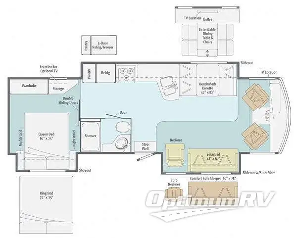 2012 Itasca Sunova 33C Floorplan Photo