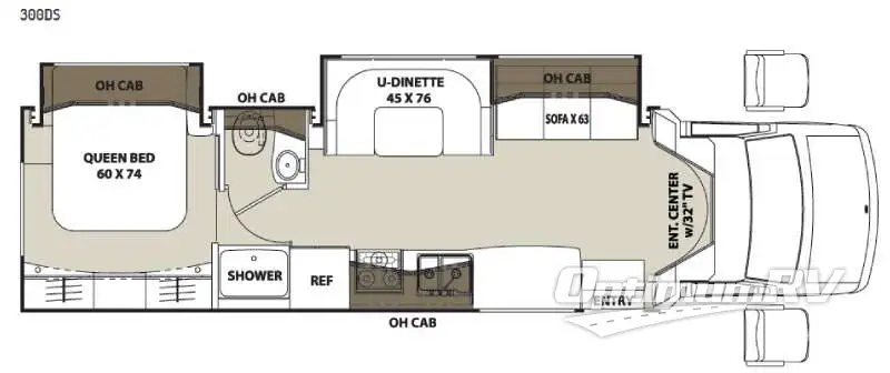 2015 Coachmen Concord 300DS Ford RV Floorplan Photo