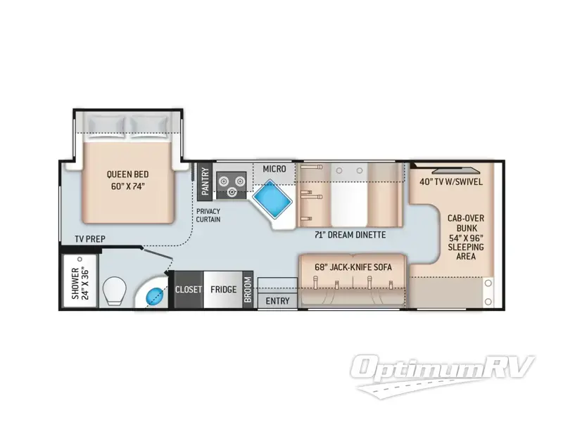 2020 Thor Daybreak 26DB RV Floorplan Photo