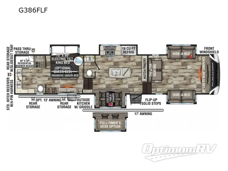2022 KZ Durango Gold G386FLF Floorplan Photo