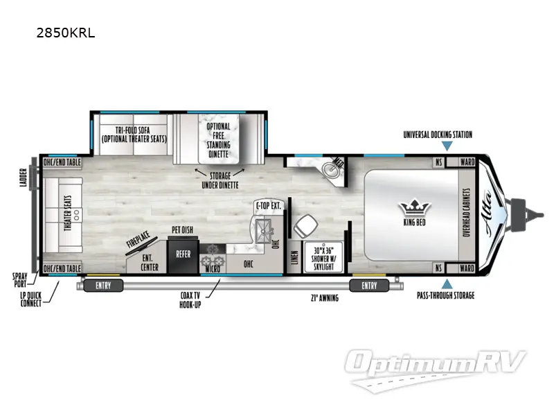 2025 East To West Alta 2850KRL Floorplan Photo