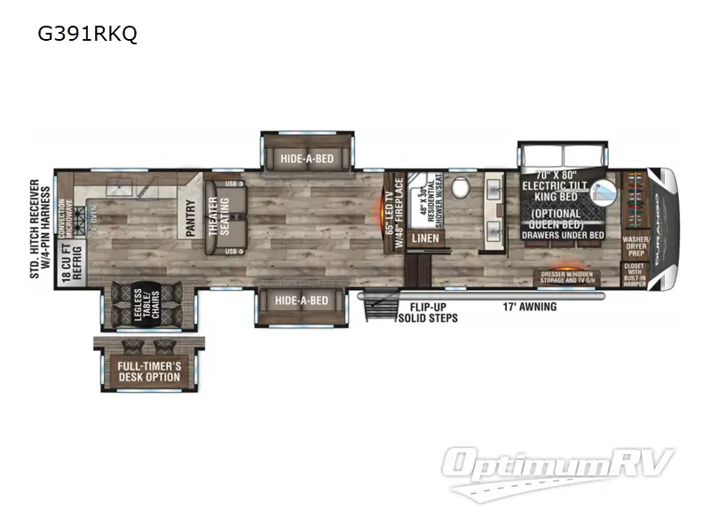 2021 KZ Durango Gold G391RKQ Floorplan Photo