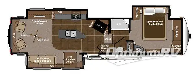 2014 Keystone Montana Big Sky 3582RL Floorplan Photo