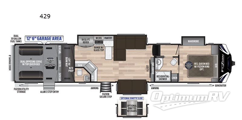 2020 Keystone Fuzion 429 Floorplan Photo