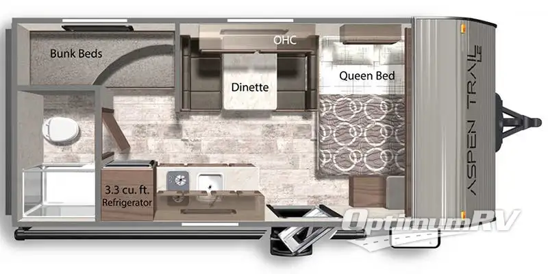 2023 Dutchmen Aspen Trail LE 17BH Floorplan Photo