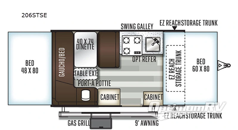 2019 Forest River Flagstaff SE 206STSE Floorplan Photo