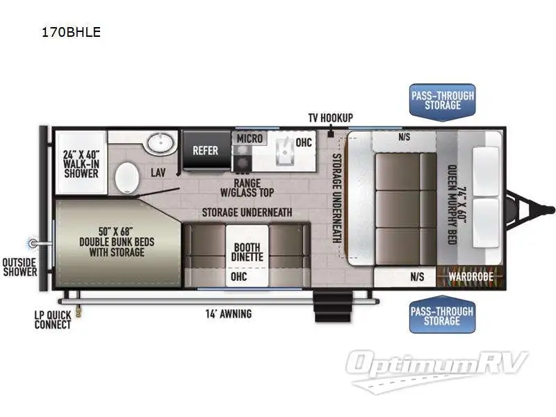 2023 East To West Della Terra 170BHLE Floorplan Photo