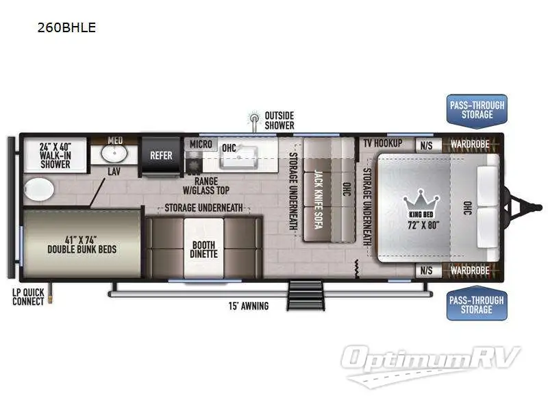 2023 East To West Della Terra 260BHLE Floorplan Photo