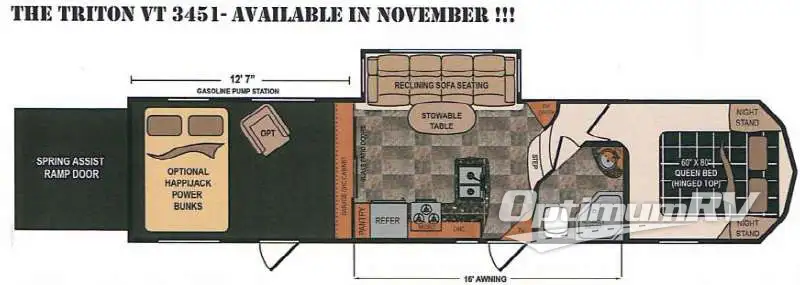 2016 Dutchmen Triton 3451 Floorplan Photo