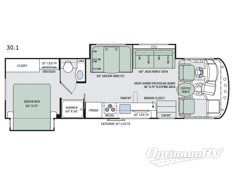2017 Thor ACE 30.1 Floorplan Photo