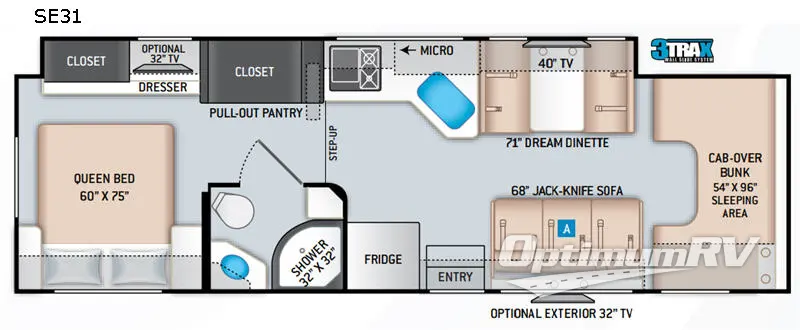 2020 Thor Quantum SE SE31 Ford Floorplan Photo