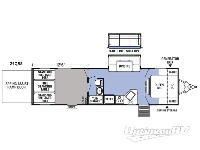 2019 Forest River XLR Boost 29QBS Floorplan Photo