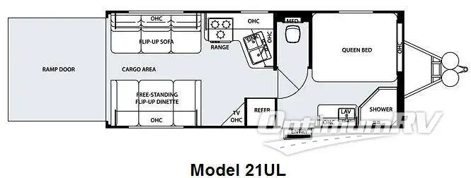 2011 Forest River Work and Play 21UL RV Floorplan Photo