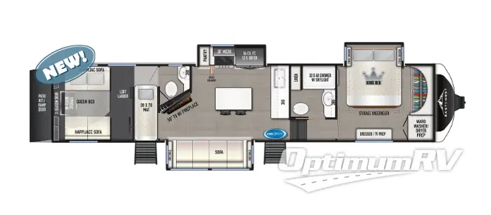 2024 East To West Takoda 350TH Floorplan Photo