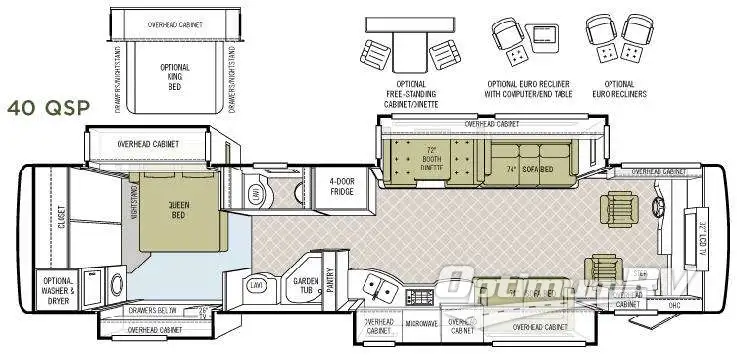 2008 Tiffin Allegro Bus 36 QSP Floorplan Photo