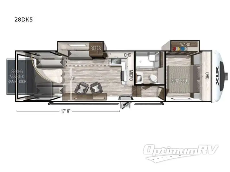 2023 Forest River XLR Nitro 28DK5 RV Floorplan Photo