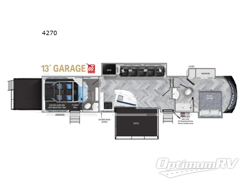2024 Heartland Cyclone 4270 Floorplan Photo