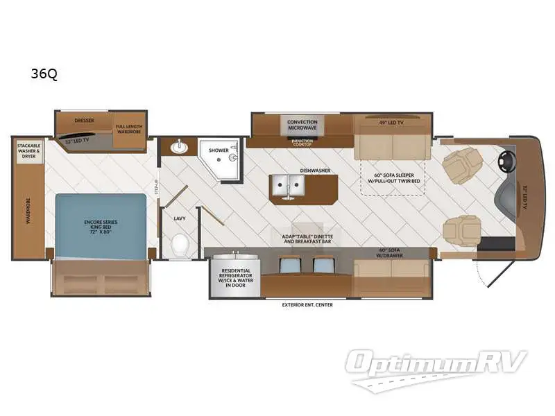 2021 Fleetwood Discovery 36Q RV Floorplan Photo