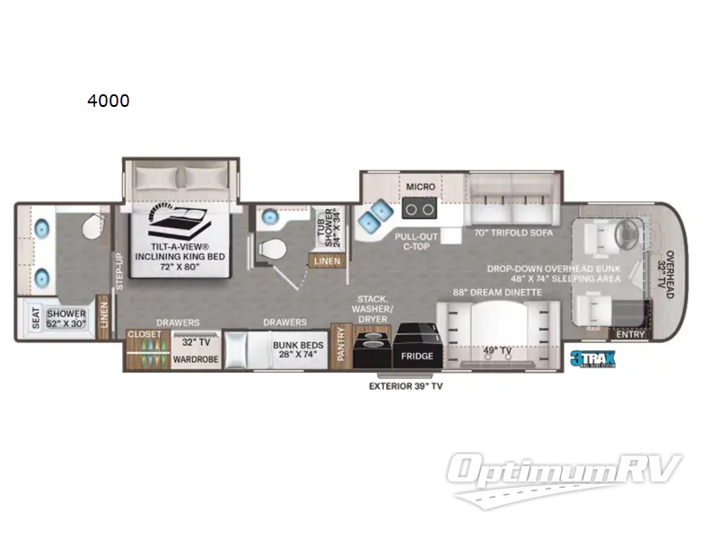 2022 Thor Aria 4000 Floorplan Photo