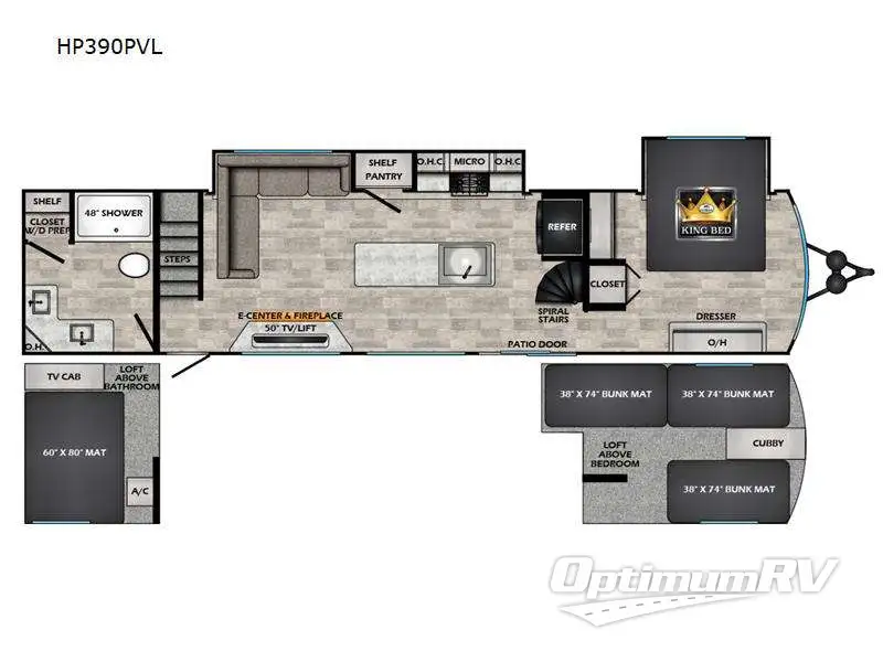 2024 CrossRoads Hampton HP390PVL Floorplan Photo