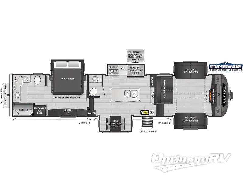 2024 Keystone alpine 3700FL RV Floorplan Photo