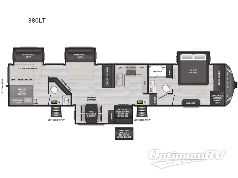 2025 Keystone Alpine Avalanche Edition 380LT Floorplan Photo