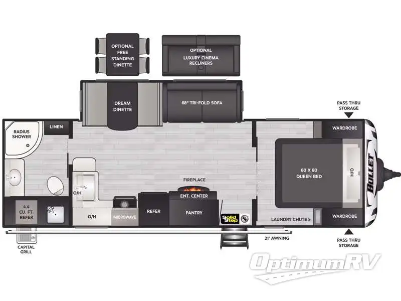 2024 Keystone Bullet 260RBS RV Floorplan Photo