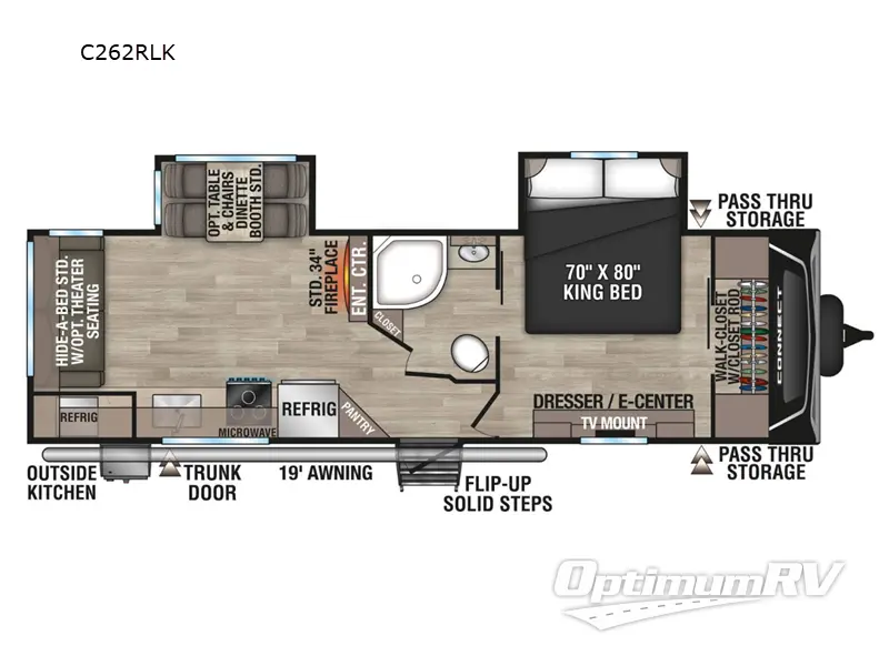 2024 KZ Connect C262RLK RV Floorplan Photo