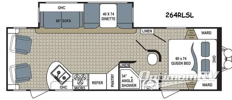 2015 Dutchmen Kodiak Express 264RLSL Floorplan Photo