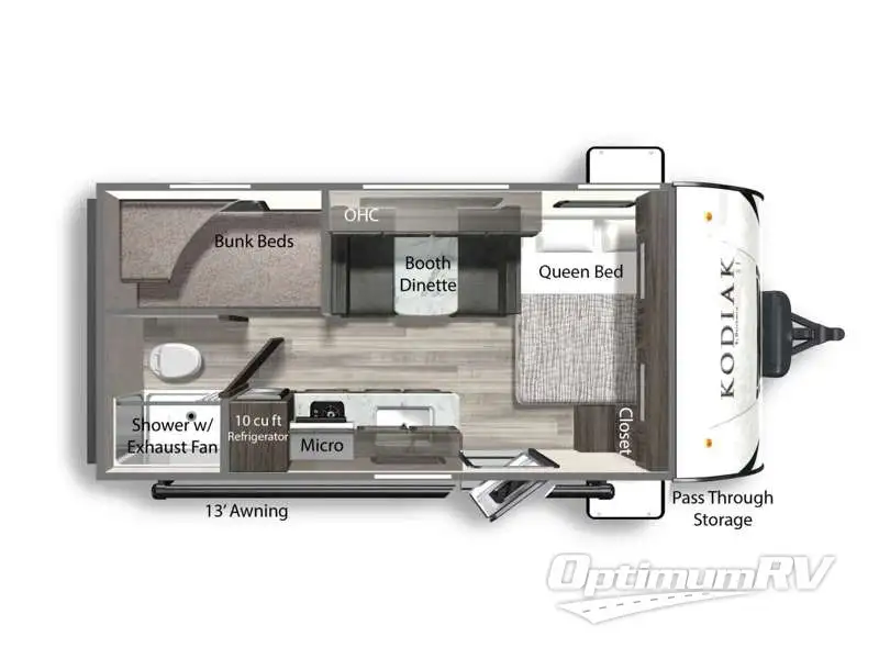 2024 Dutchmen Kodiak SE 17SBH RV Floorplan Photo