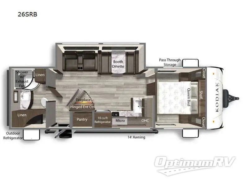 2024 Dutchmen Kodiak SE 26SRB RV Floorplan Photo