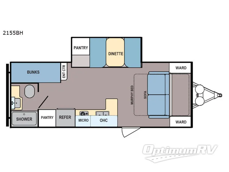 2018 Dutchmen Coleman Light LX 2155BH RV Floorplan Photo