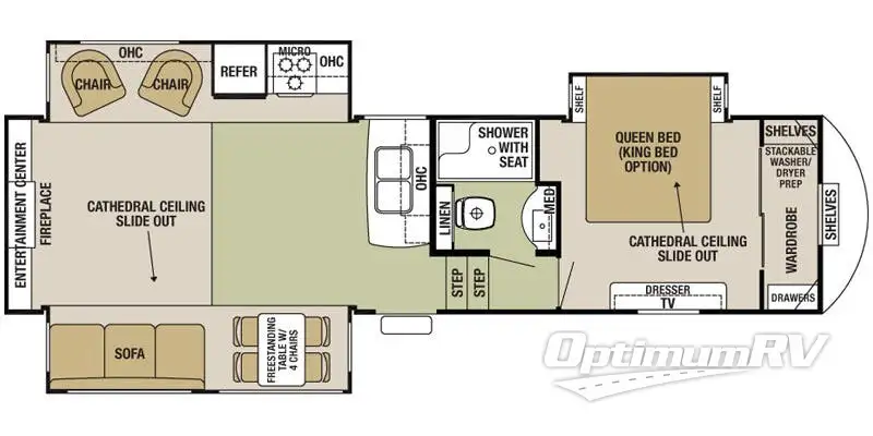 2016 Forest River Cedar Creek Silverback 29RE RV Floorplan Photo