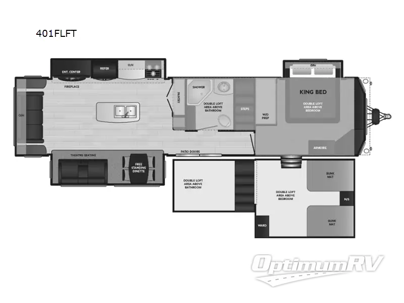 2024 Keystone Residence 401FLFT Floorplan Photo