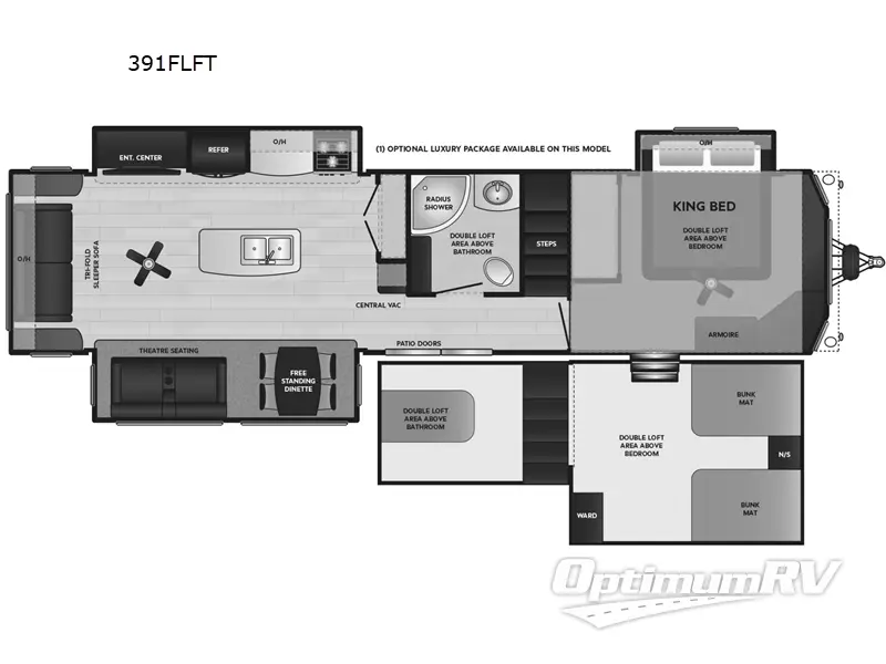 2023 Keystone Retreat 391FLFT Floorplan Photo