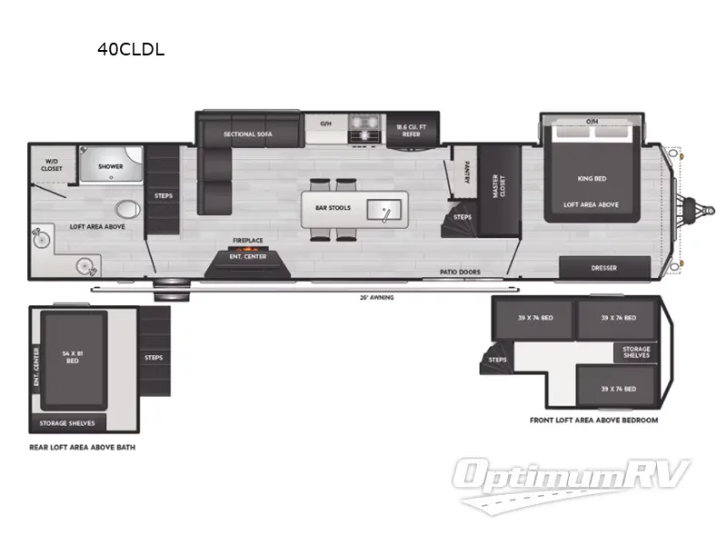 2025 Keystone Residence 40CLDL Floorplan Photo
