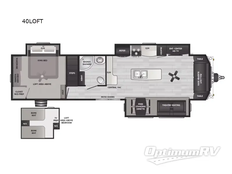 2024 Keystone Residence 40LOFT Floorplan Photo