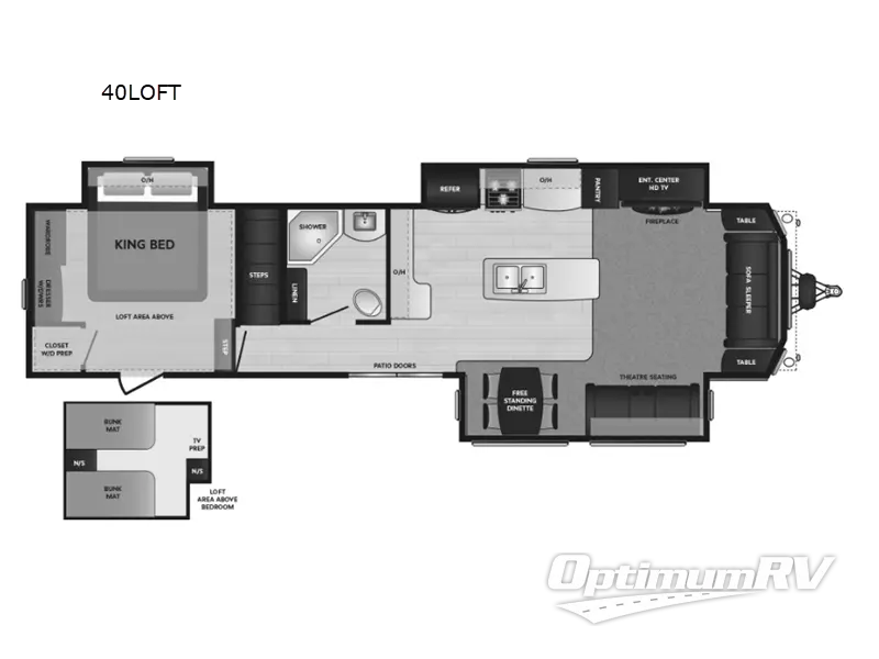 2024 Keystone Residence 40LOFT Floorplan Photo